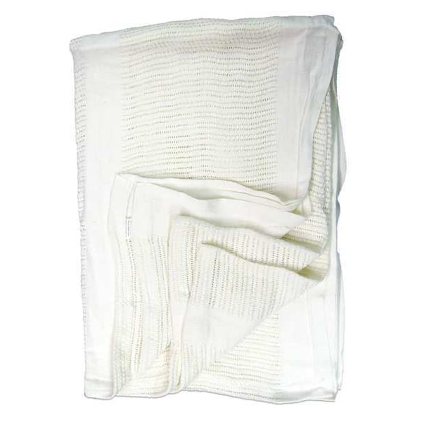 R & R Textile Bedspread, White, Thermal, 96" L, 74" W, Twin - X51200