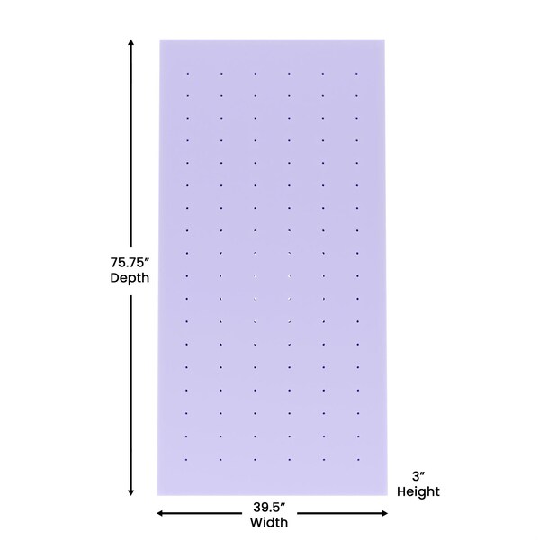 Flash Furniture Capri Comfortable Sleep 3-in Lavender Infused Twin Memory Foam Mattress Topper w/Ventilated Design - HLC-LAV-TWIN-3-GG