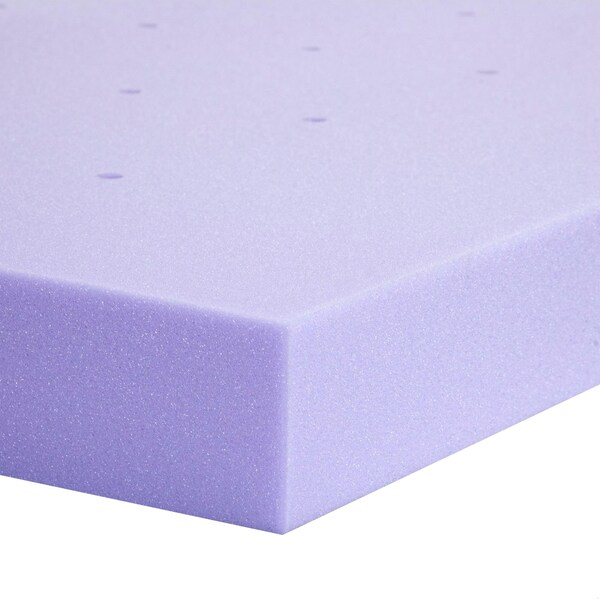 Flash Furniture Capri Comfortable Sleep 3-in Lavender Infused Full Memory Foam Mattress Topper w/Ventilated Design - HLC-LAV-FULL-3-GG