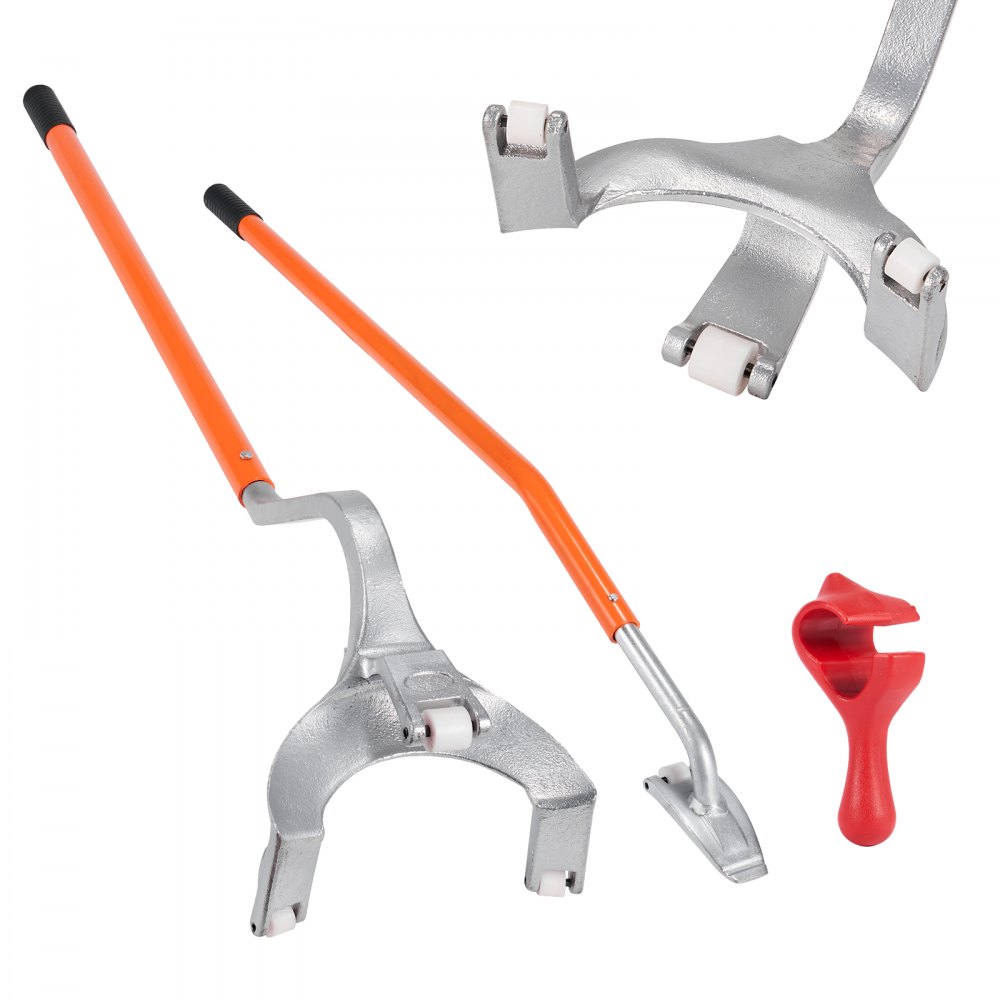 VEVOR Tire Mount Demount Tool, 22.5"-24.5" Manual Steel Tire Changer Mount Demount Removal Tool, with Extra Bead Keeper, Tubeless Truck Bead Breaker, 3 PCS Tire Changing Tools, Orange - LTCZJHSPS0AF6F9BYV0