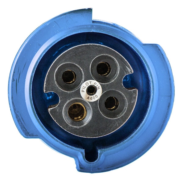 Hubbell Wiring Device-Kellems Heavy Duty Products, IEC Pin and Sleeve Devices, Industrial Grade, Female, Receptacle w/ Pilot Sleeve, 100/125A, 3 Phase Y 120/208V AC, 4X and IP69k - HBL5100R9WP