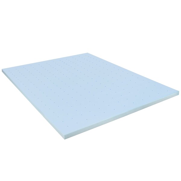Flash Furniture Capri Comfortable Sleep 2 inch Cooling Gel Mattress Topper with CertiPUR-US Certified Memory Foam - Queen - MR-M35-2-Q-GG