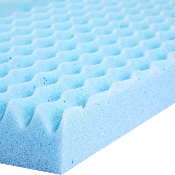 Flash Furniture Capri Comfortable Sleep 2 Inch Cooling Gel Infused 5-Zone Twin Memory Foam Mattress Topper - HLC-5ZONE-TWIN-2-GG