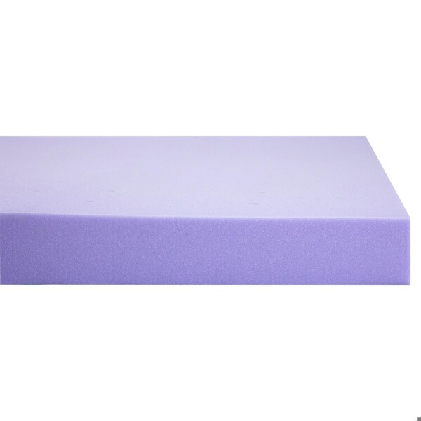 Flash Furniture Capri Comfortable Sleep 3-in Lavender Infused Twin XL Memory Foam Mattress Topper w/Vent. Design - HLC-LAV-TWINXL-3-GG