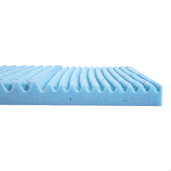 Flash Furniture Capri Comfortable Sleep 2 Inch Cooling Gel Infused 5-Zone Twin XL Memory Foam Mattress Topper - HLC-5ZONE-TWINXL-2-GG