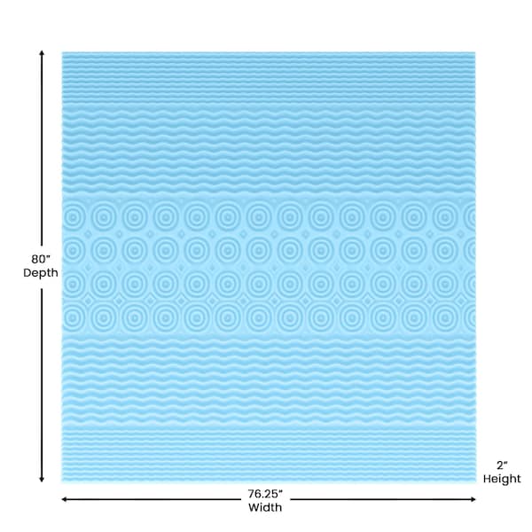 Flash Furniture Capri Comfortable Sleep 2 Inch Cooling Gel Infused 5-Zone King Memory Foam Mattress Topper - HLC-5ZONE-KING-2-GG