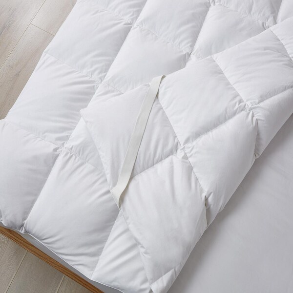 Serta White Goose Feather and Down Fiber Featherbed, Twin - SE706306