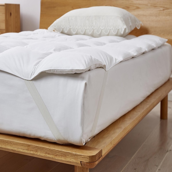 Serta White Goose Feather and Down Fiber Featherbed, Twin - SE706306