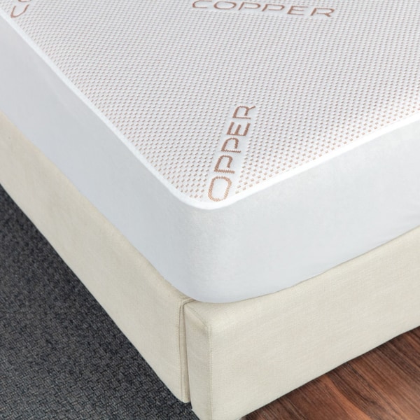 Bibb Home Copper Infused Waterproof Mattress Pad - King - 2458KG