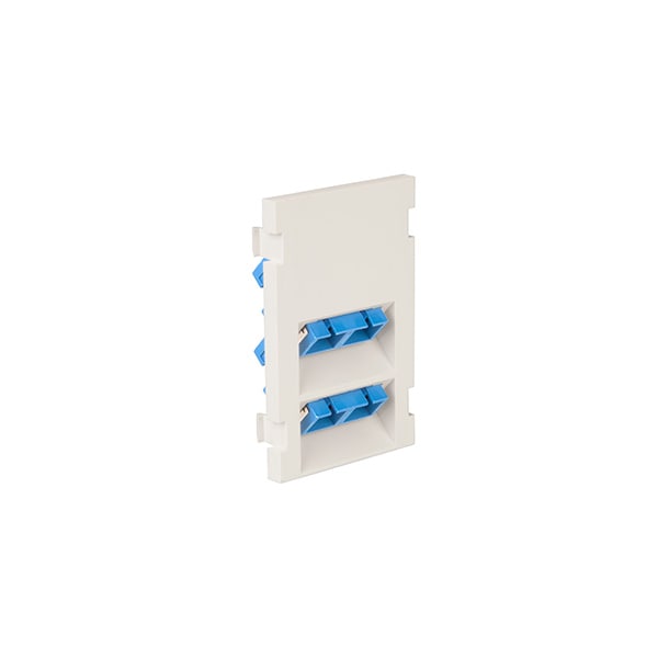 Leviton WALLPLATES 2 DPLX SC ZIRC BLUE 45 MOS 3U MODULE WH - 41293-4CW