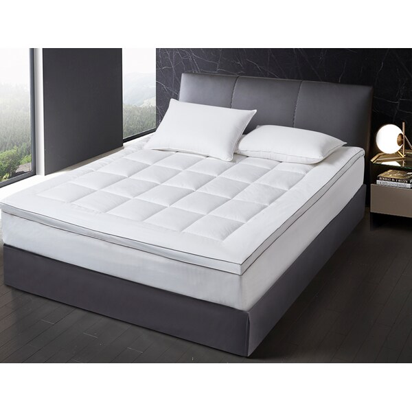 Kathy Ireland 2" Gusseted Tencel-Poly Filled Mattress Topper, Full - KI709252