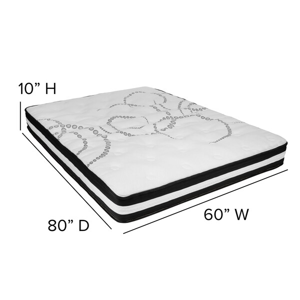 Flash Furniture 10" Queen Mattress & 3" Memory Foam Topper Bundle - CL-E230P10-3M35-Q-GG