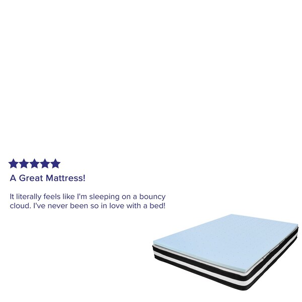 Flash Furniture 10" Queen Mattress & 3" Memory Foam Topper Bundle - CL-E230P10-3M35-Q-GG