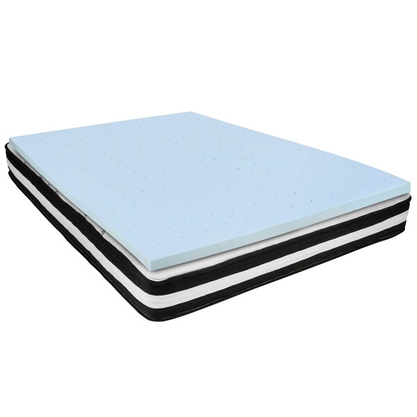 Flash Furniture 10" Queen Mattress & 3" Memory Foam Topper Bundle - CL-E230P10-3M35-Q-GG