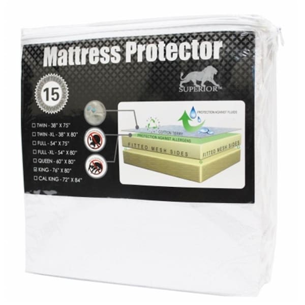 Superior Superior MATT PRO KG Superior Hypoallergenic 100% Waterproof King Premium Mattress Protector - 15 Year Warranty - MATT PRO KG