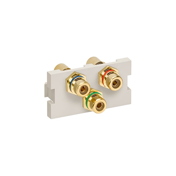 Leviton WALLPLATES MOS RCA RGB FTHRU LA - 41292-3DT