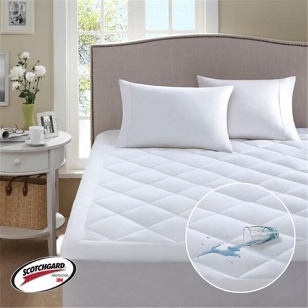 Sleep Philosophy Serenity Waterproof Mattress Pad, White - T x L - BASI16-0176