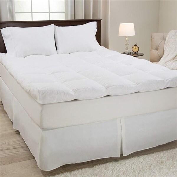 Bedford Home Bedford Home 64A-68816 Down & Duck Feather 4 in. Gusset Topper - Queen Size - 64A-68816