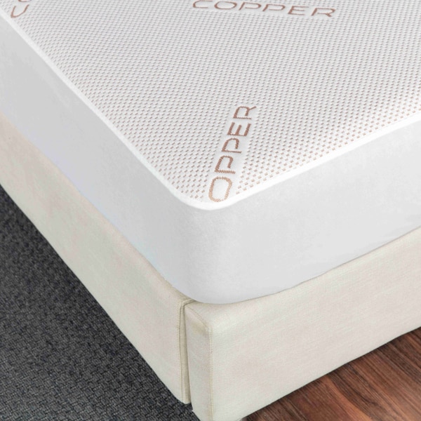 Bibb Home Copper Infused Waterproof Mattress Pad - Full - 2458FL