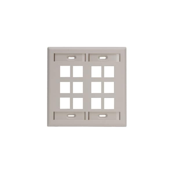 Leviton WALLPLATES WP 12PORT DG ID LA - 42080-12T