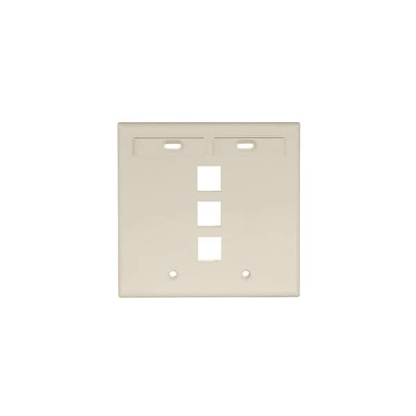Leviton Number of Gangs: 2 Plastic, Ivory - 42080-3IP