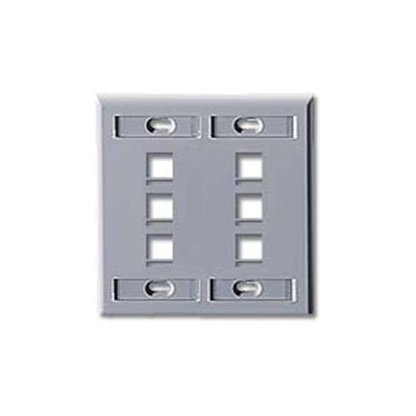 Leviton Number of Gangs: 2 High-Impact Plastic, Grey - 42080-6GP