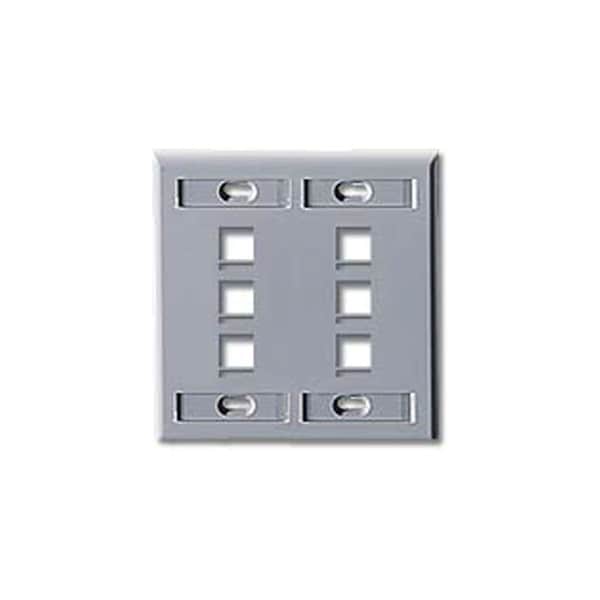 Leviton Number of Gangs: 2 High-Impact Plastic, Grey - 42080-6GP