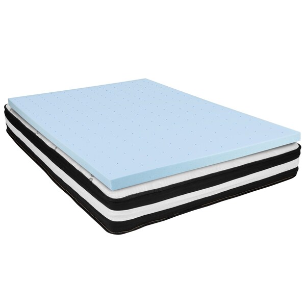 Flash Furniture 10" Full Mattress & 3" Memory Foam Topper Bundle - CL-E230P10-3M35-F-GG