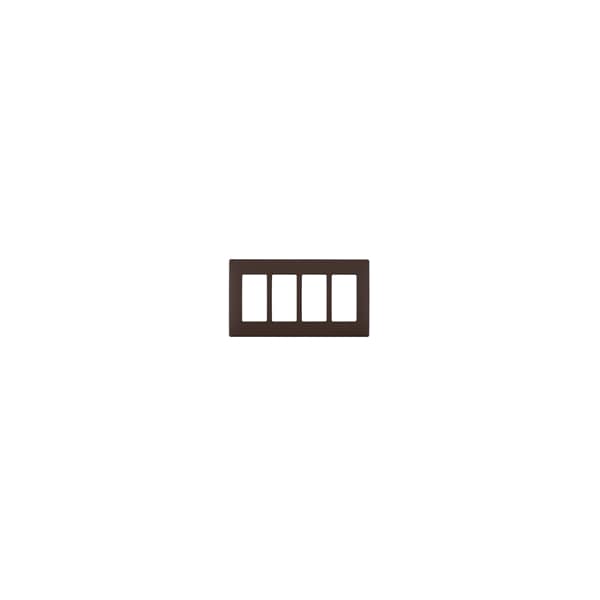 Leviton WALLPLATES RENU 4 GANG WLPLT WALNUT BARK - REWP4-WB