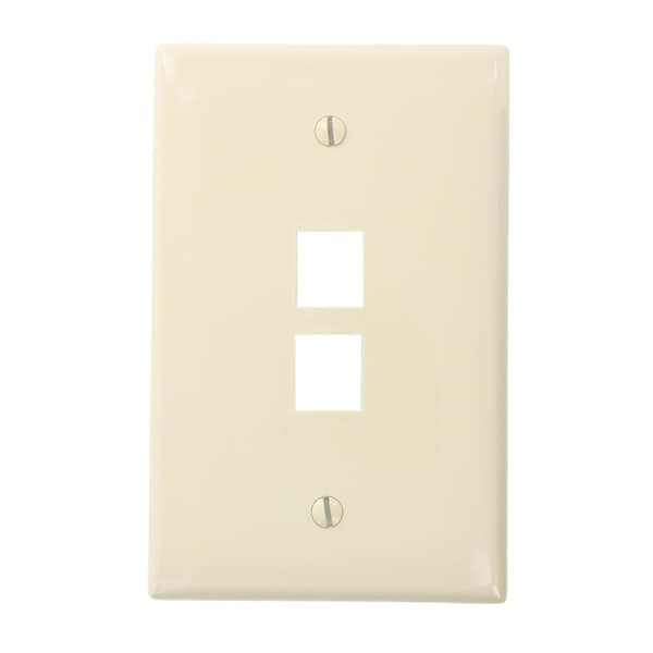 Leviton Number of Gangs: 1 High-Impact Nylon, Smooth Finish, Light Almond - 41091-2TN
