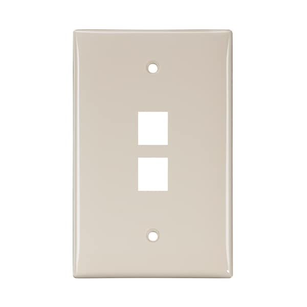 Leviton Number of Gangs: 1 High-Impact Nylon, Smooth Finish, Light Almond - 41091-2TN