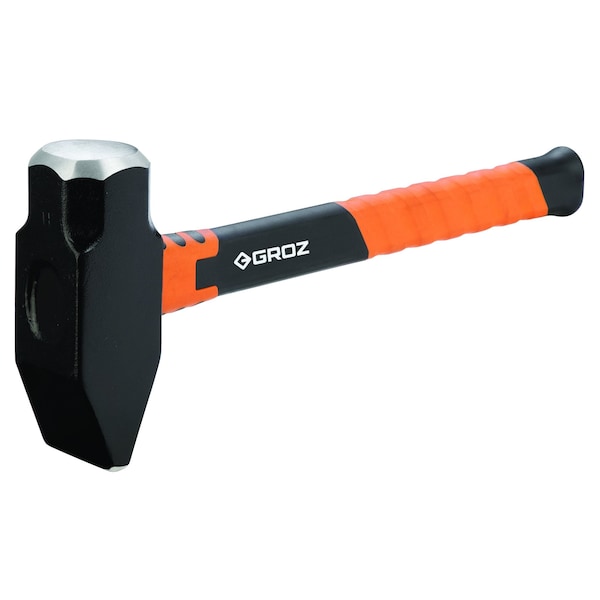 Groz 4lbs Blacksmith Hammer with Fiberglass Handle, 14" - BH/FG/4/14
