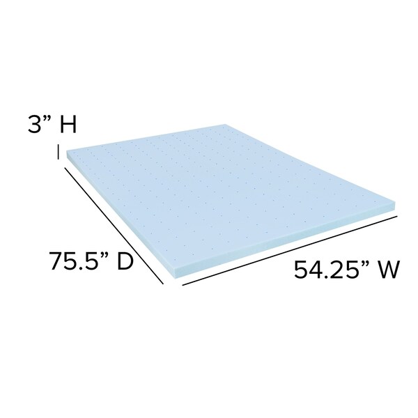 Flash Furniture 12" Full Mattress & Memory Foam Topper Bundle - CL-E230P-3M35-F-GG
