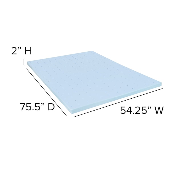 Flash Furniture 10" Full Mattress & Memory Foam Topper Bundle - CL-E230P10-2M35-F-GG