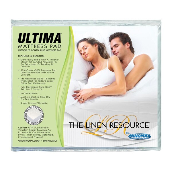 Innomax Ultima Custom Fit Contouring Protection Super Single Mattress Pad, Full Size - 5-85-QF-R