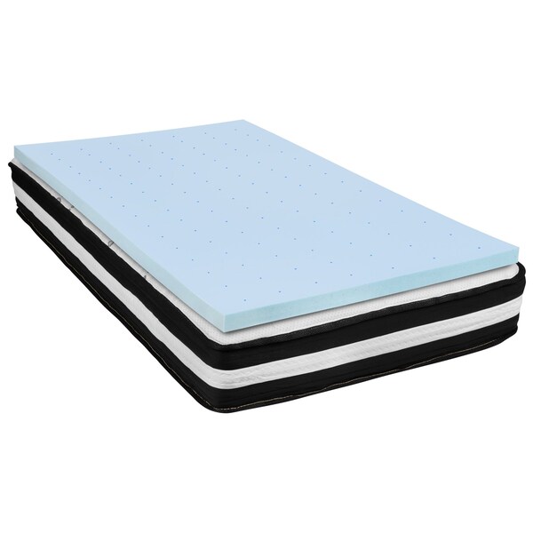 Flash Furniture 10" Twin Mattress & 3" Memory Foam Topper Bundle - CL-E230P10-3M35-T-GG