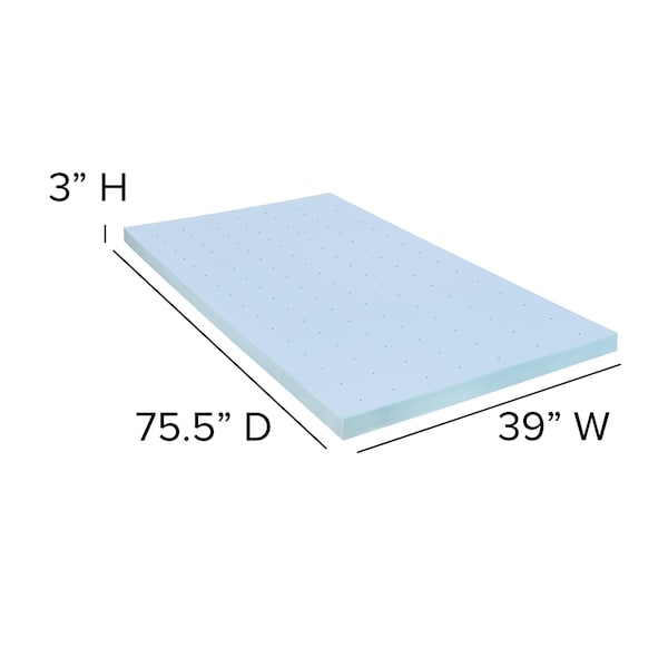 Flash Furniture 10" Twin Mattress & 3" Memory Foam Topper Bundle - CL-E230P10-3M35-T-GG