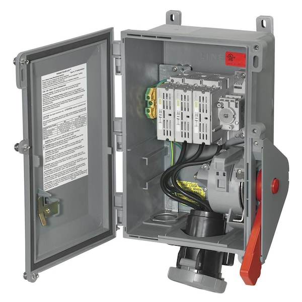 Hubbell Wiring Device-Kellems Fused Circuit-Lock Interlock Device, 3P4W, 30A 3PH 600V - HBL430MIF5W