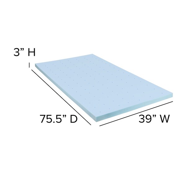 Flash Furniture 12" Twin Mattress & Memory Foam Topper Bundle - CL-E230P-3M35-T-GG