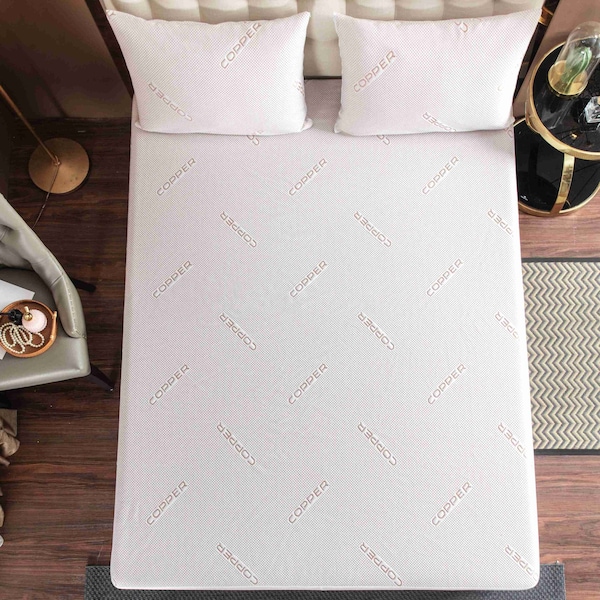 Bibb Home Copper Infused Waterproof Mattress Pad - Twin XL - 2458TWXL