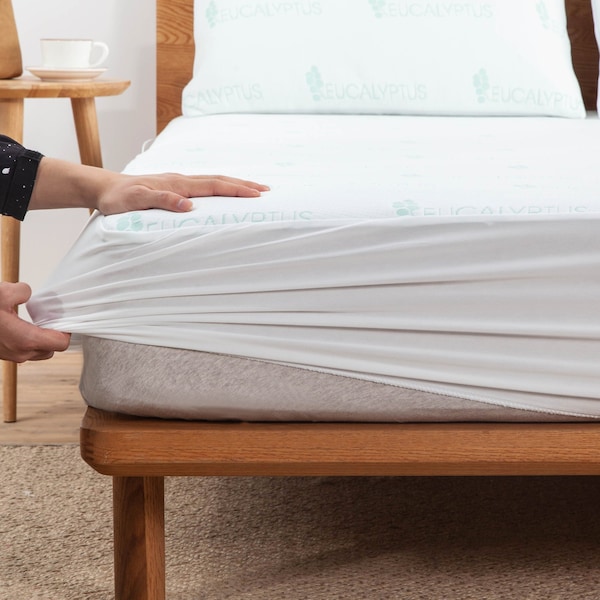 Bibb Home Eucalyptus Infused Scented Waterproof Mattress Pad - Cal King - 2457CK