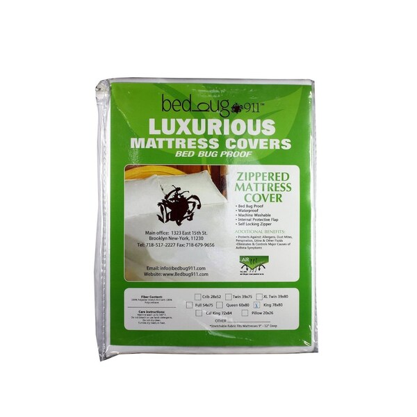 Hygea Natural Stretchable 12 in Luxurious Waterproof Mattress Cover King 78X80X8 - HYGHYB-S-1005