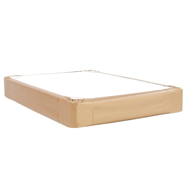 Howard Elliott King Boxspring Faux Leather Metallic Gold Cover Only - 243-771