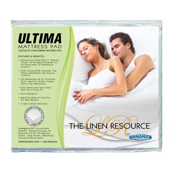 Innomax Innomax 5-85-QF-K Ultima Custom Fit Contouring Protection Mattress Pad; California King Size - 5-85-QF-K