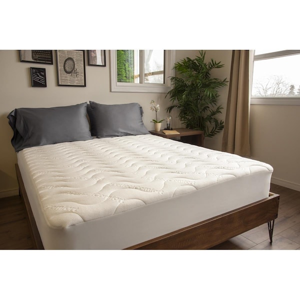 Signature Home Premium Bamboo Pillow Top Mattress Pad for Double Bed - UNB-500-7761