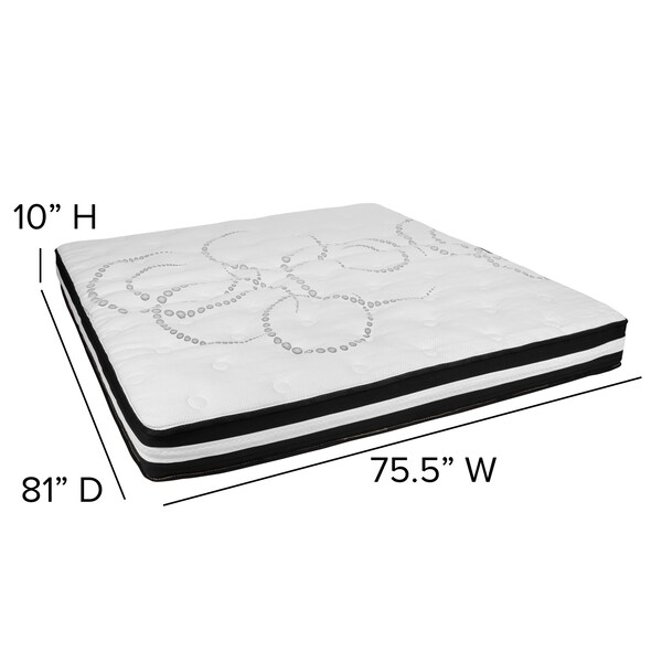 Flash Furniture 10" King Mattress & 3" Memory Foam Topper Bundle - CL-E230P10-3M35-K-GG