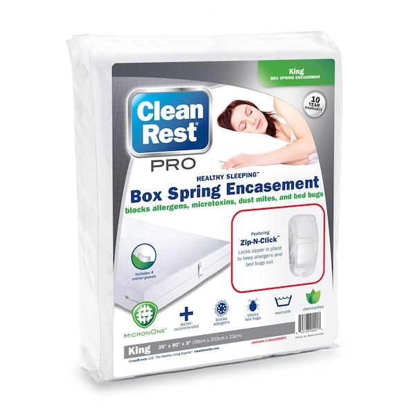 Cleanbrands CleanRest PRO Box Spring Encasement, Kg - 845168004213