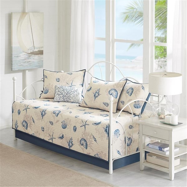 Madison Park Bayside 6 Piece Daybed Set - Blue, Daybed - MP13-4474