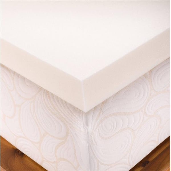 Memory Foam Solutions Memory Foam Solutions UBSPUFT3302 Twin Size 2 Inch Thick  Firm Conventional Polyurethane Foam Mattress Pad Bed Topper - UBSPUFT3302