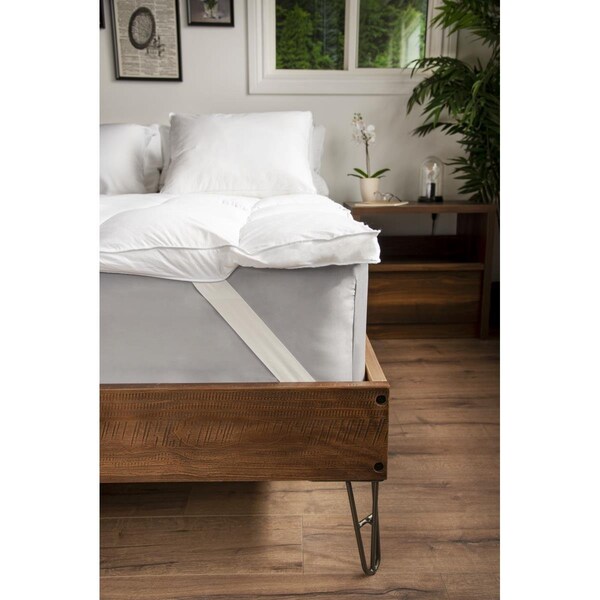 Signature Home Basics Polyester Mattress Topper for Queen Size Bed - UNB-500-1492
